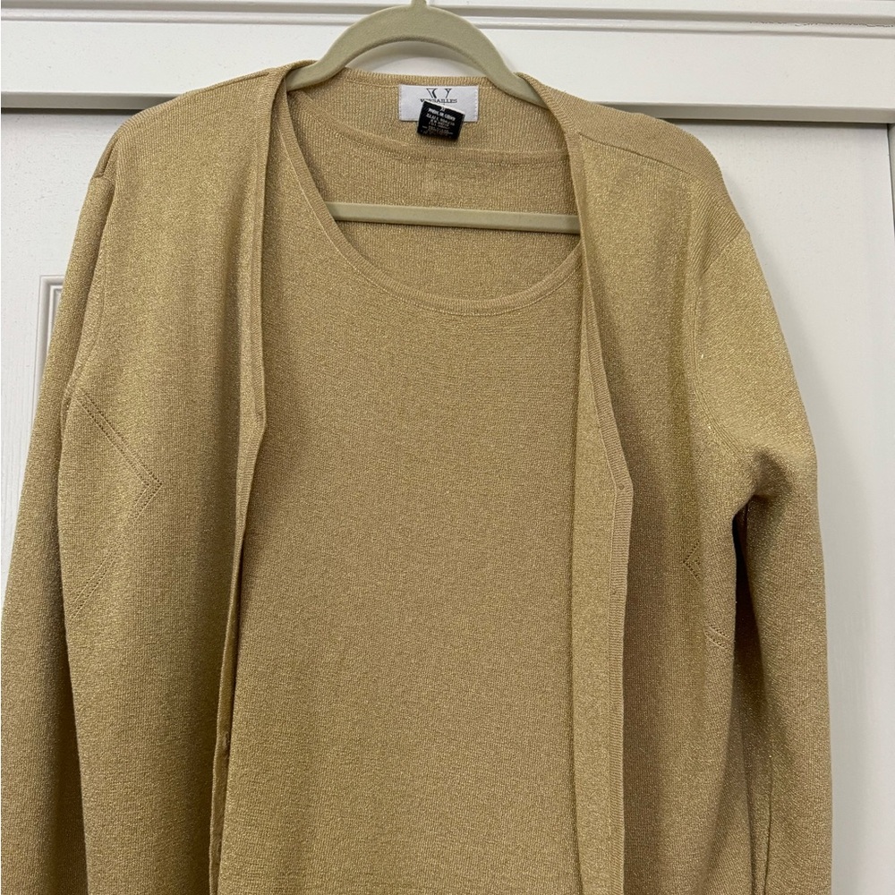 Gold sweater and tank set